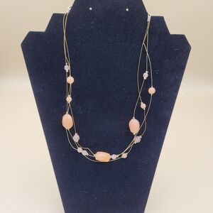 Elegant Pink Beaded Necklace